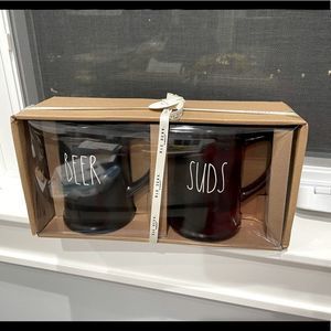Rae Dunn Beer Suds Boxed Mug Set Brand New W/ Tags
